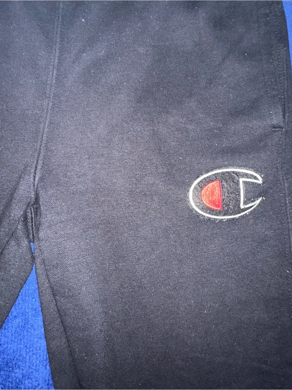 Men’s Champion Black Sweatpants Joggers Size Small S Embroidered C Logo